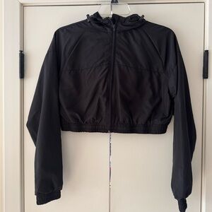 Forever 21 Black Cropped Bomber Jacket